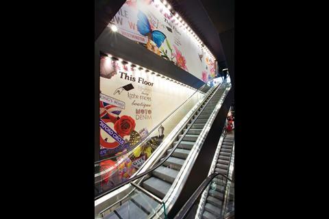 In-store branding at Topshop Broadway